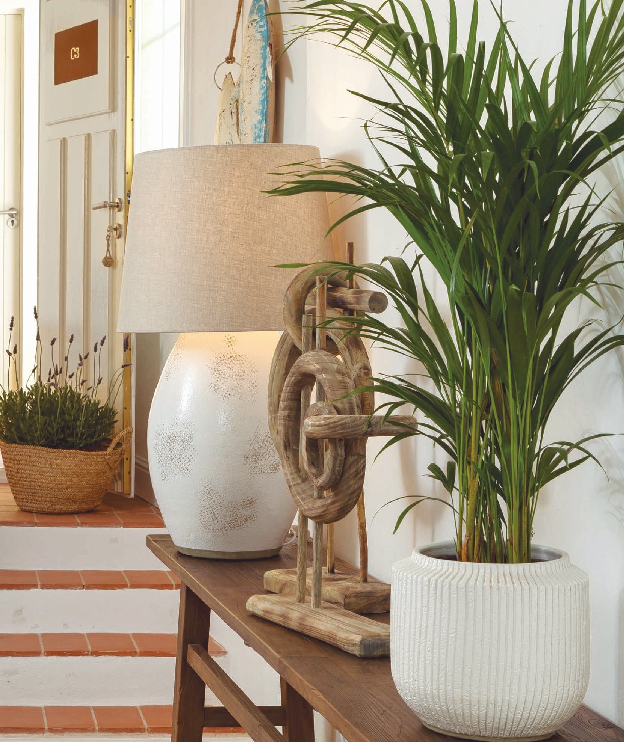 Brucs 2026 Catalog Page 288 — Double Cylinder Lamps in Raffia and Linen